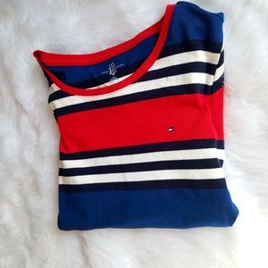 Red & Blue Thick Striped Tommy Hilfiger 90s